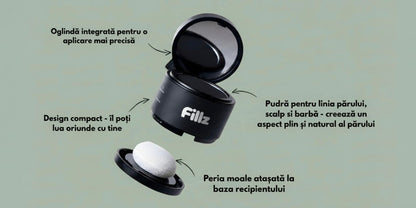 Pudră pentru linia părului, scalp si barbă